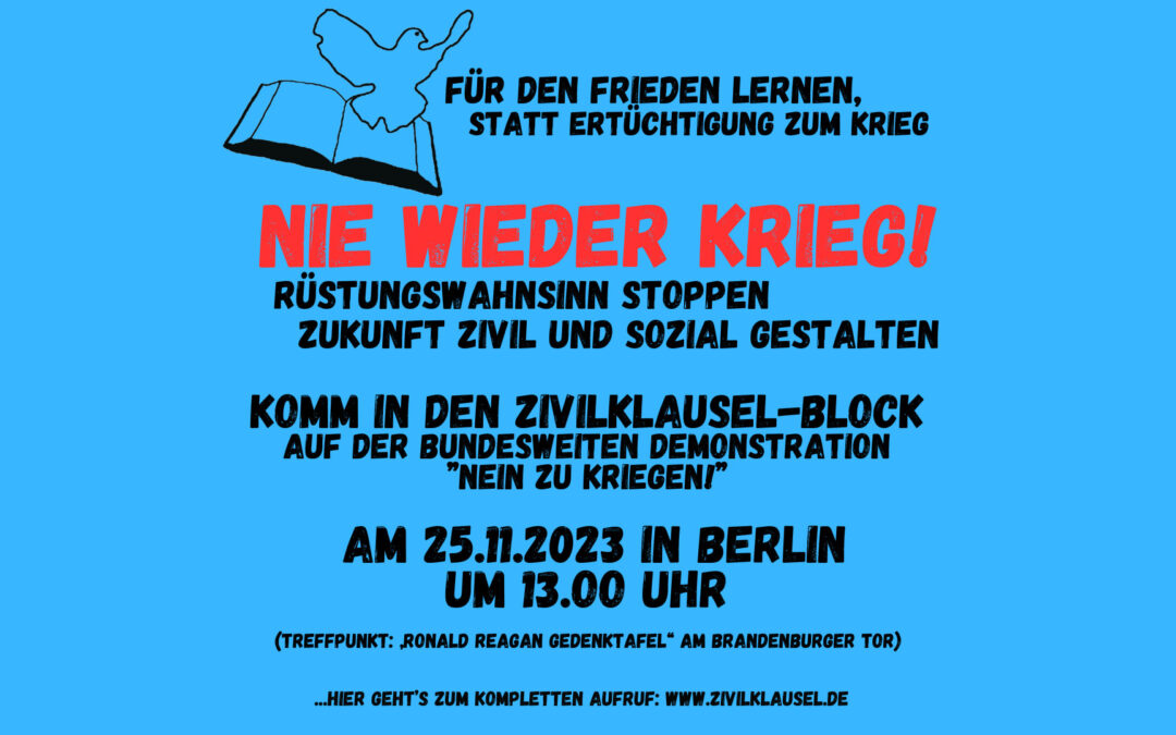 [PDF-Download] Aufruf der bundesweiten Zivilklauselbewegung